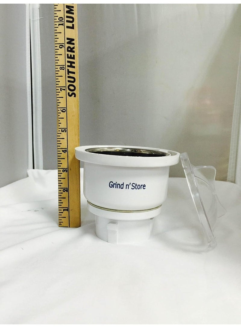 Preethi MGA-502 0.4-Litre Grind and Store Jar (White), stainless steel, Set of 1 - Image 3